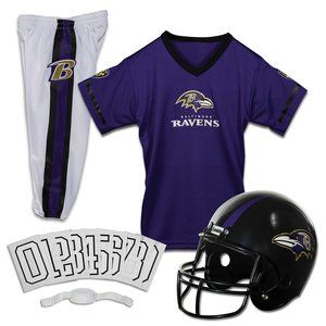 BALTIMORE RAVENS NFL Kids Football Uniform Set Football Helmet, Jersey, Pants